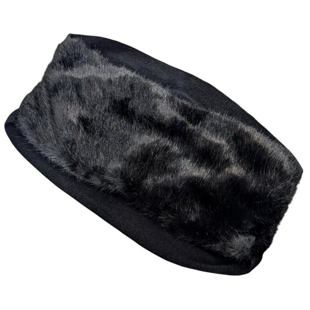 CABI Calm Infinity Faux Fur Scarf 4220 One Size Soft Black Fur & Knit